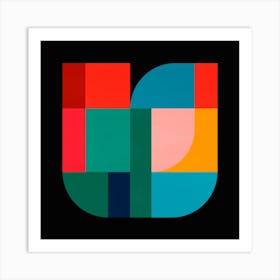 Geometric and colorful 2 Art Print