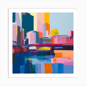 Abstract Travel Collection Boston Massachusetts 1 Art Print