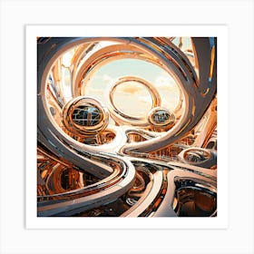 Futuristic City 2 Art Print