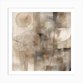 Muted Neutrals Abstract Art Print 2 Art Print