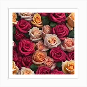 Roses Background 2 Art Print