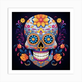 Day Of The Dead Sugar Skull Art Print