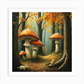 Mushroom Forest 23 Art Print