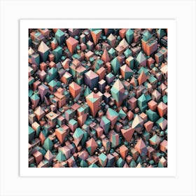 Abstract Geometric City Art Print