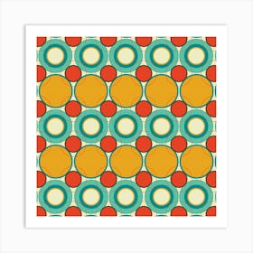 Modern Retro Pattern 14 Art Print