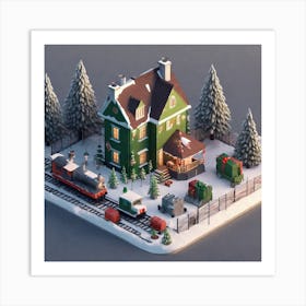 Christmas Village 4 Art Print