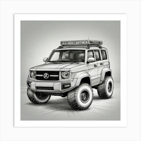 Mercedes Gmc Suv Art Print