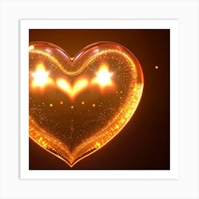 Golden Heart Art Print