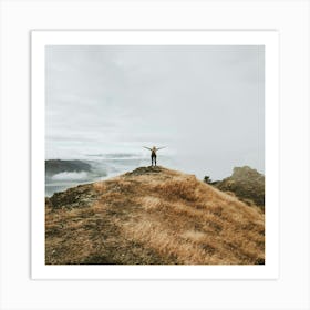 Person Standing On Top Of A Hill 1 Art Print