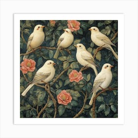 Birds On A Branch Art 35 Art Print