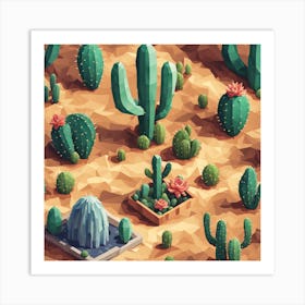 Low Poly Desert Art Print