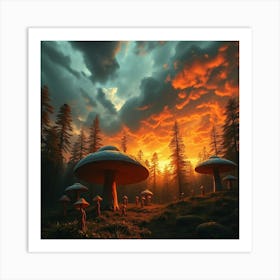 Mushroom Forest 15 Art Print