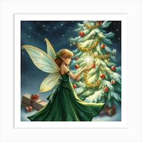 Christmas Fairy 3 Art Print