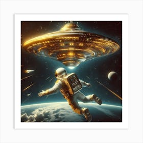 Alien Spaceship Art Print