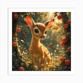 Deer In The Forest Art Print