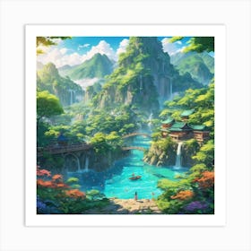 Asian Landscape Art Print