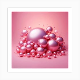 Pink Spheres Art Print