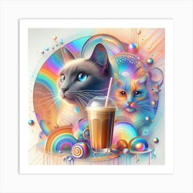 Creative Feline Cat Artwork 73 Art Print