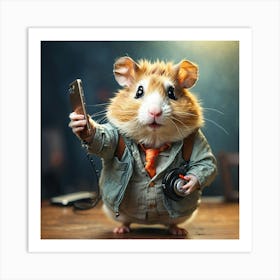 Hamster Photographer 2 Art Print