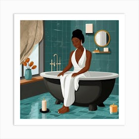 Woman In Bath Art Print