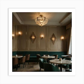 Dining Room In A Hotel Art Print