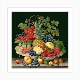 A collection of different delicious fruits 1 Art Print