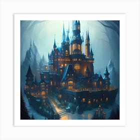 Castle In The Woods Art Print