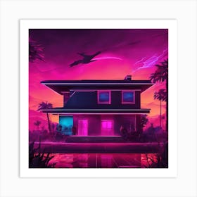 Neon House Art Print