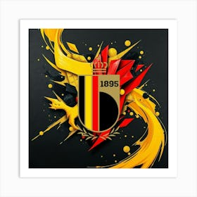 Belgium National Football Team Logo Wall Art 2 Art Print