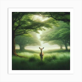 Deer In The Forest 3 Art Print