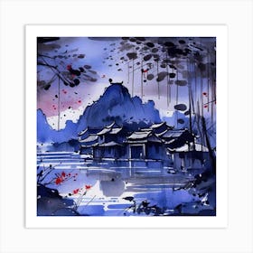 Chinese Landscape Painting Art Print