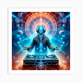 Psychedelic Dj Art Print