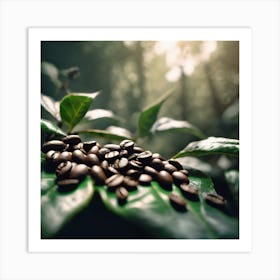 Coffee Beans In The Forest 5 Art Print