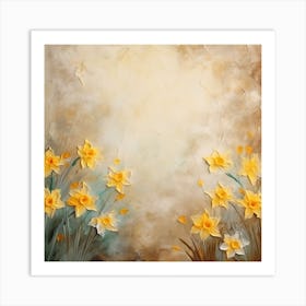 Abstract Daffodils Art Print