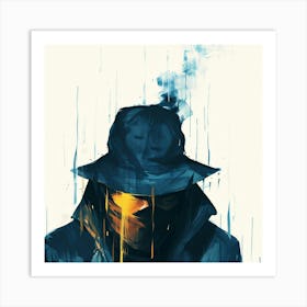 Man In A Raincoat Art Print