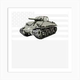 Sherman Tank Wwii Us Army Art Print