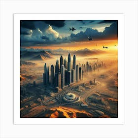 Futuristic Cityscape Art Print