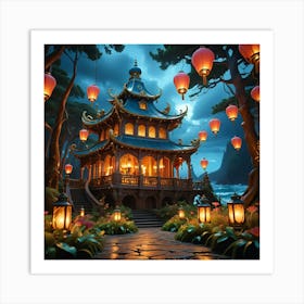 Chinese Lanterns Art Print