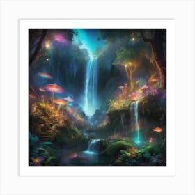 Fairytale Forest Paintings Art Print 2 Art Print