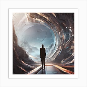 Futuristic Tunnel 1 Art Print