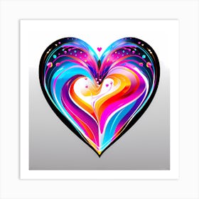 Colorful Heart 1 Art Print