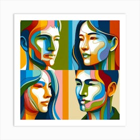 Portrait Of A Group Of People Art Print