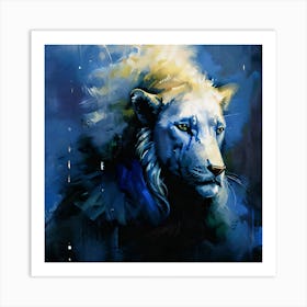 White Lion Art Print