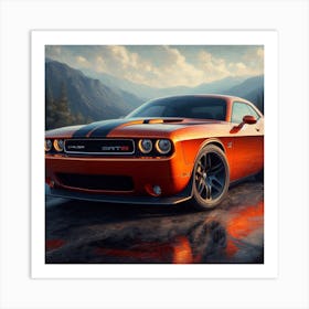 Dodge Challenger SRT8 2008 oilpainting Art Print