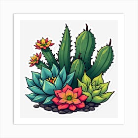 Cactus Garden Art Print