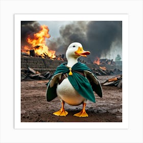 Duck In A Cloak Art Print