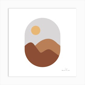 Desert Landscape.A fine artistic print that decorates the place.2 Art Print