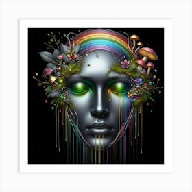 Rainbow Head 2 Art Print