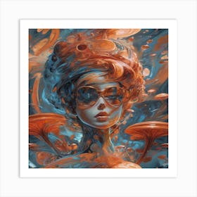 Psychedelic Girl Art Print