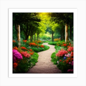 Path In The Garden Art Print